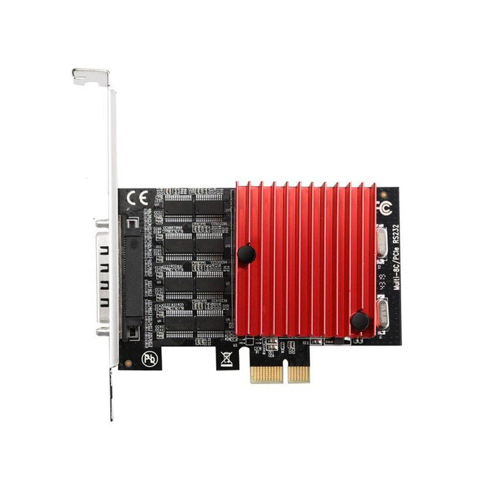 PCI-Express to 8 ports RS232 DB9 Serial Card with Asix mcs9900 Fan Output Cable PICE RS-232 high Speed Chipset 920KB