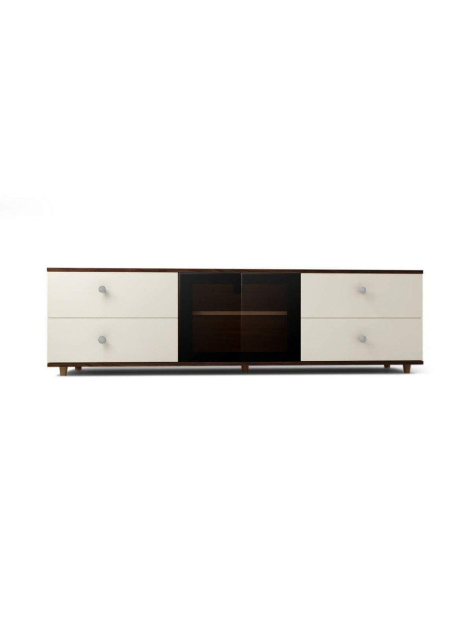 Delite Kom Flex Flowery Wenge & Acacia Dark Engineered Wood TV Entertainment Unit