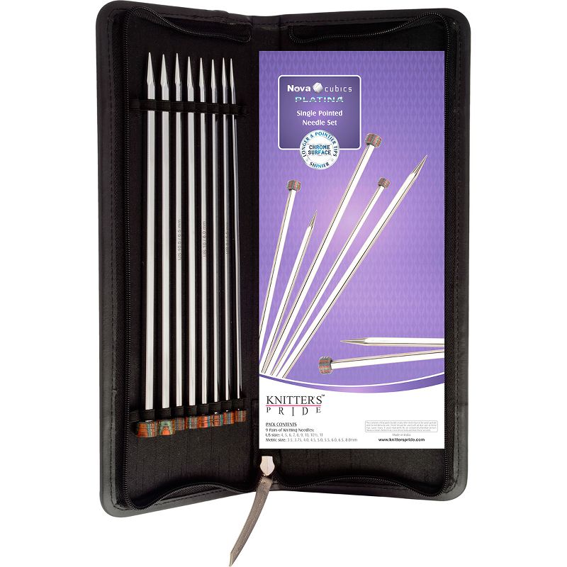 Knitter's Pride-Cubics Platina Straight Needles Set 14"
