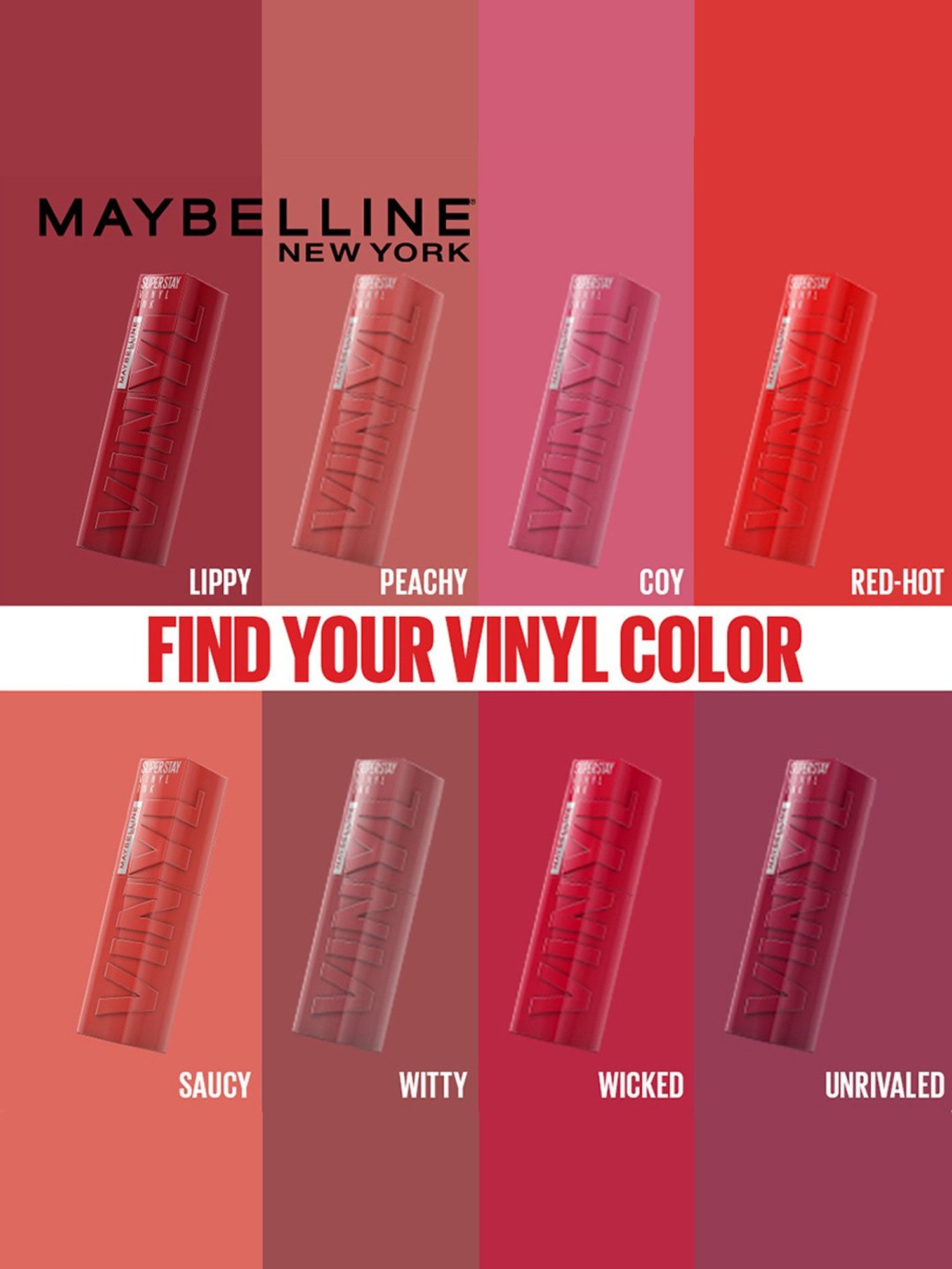Maybelline New York Superstay Vinyl Ink Liquid Lipstick - Witty,4.2ml