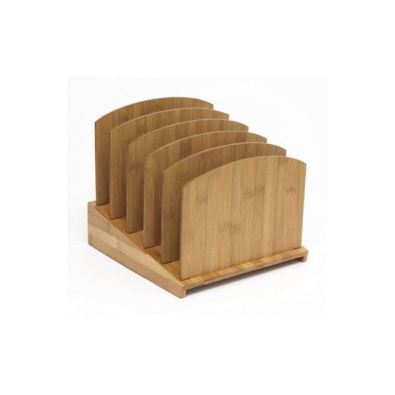 Lipper International Bamboo Wood Graduated Home Office Organizer File Holder