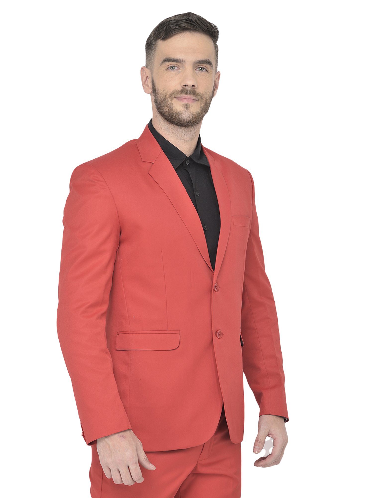 SG RAJASAHAB Red Regular Fit Blazer