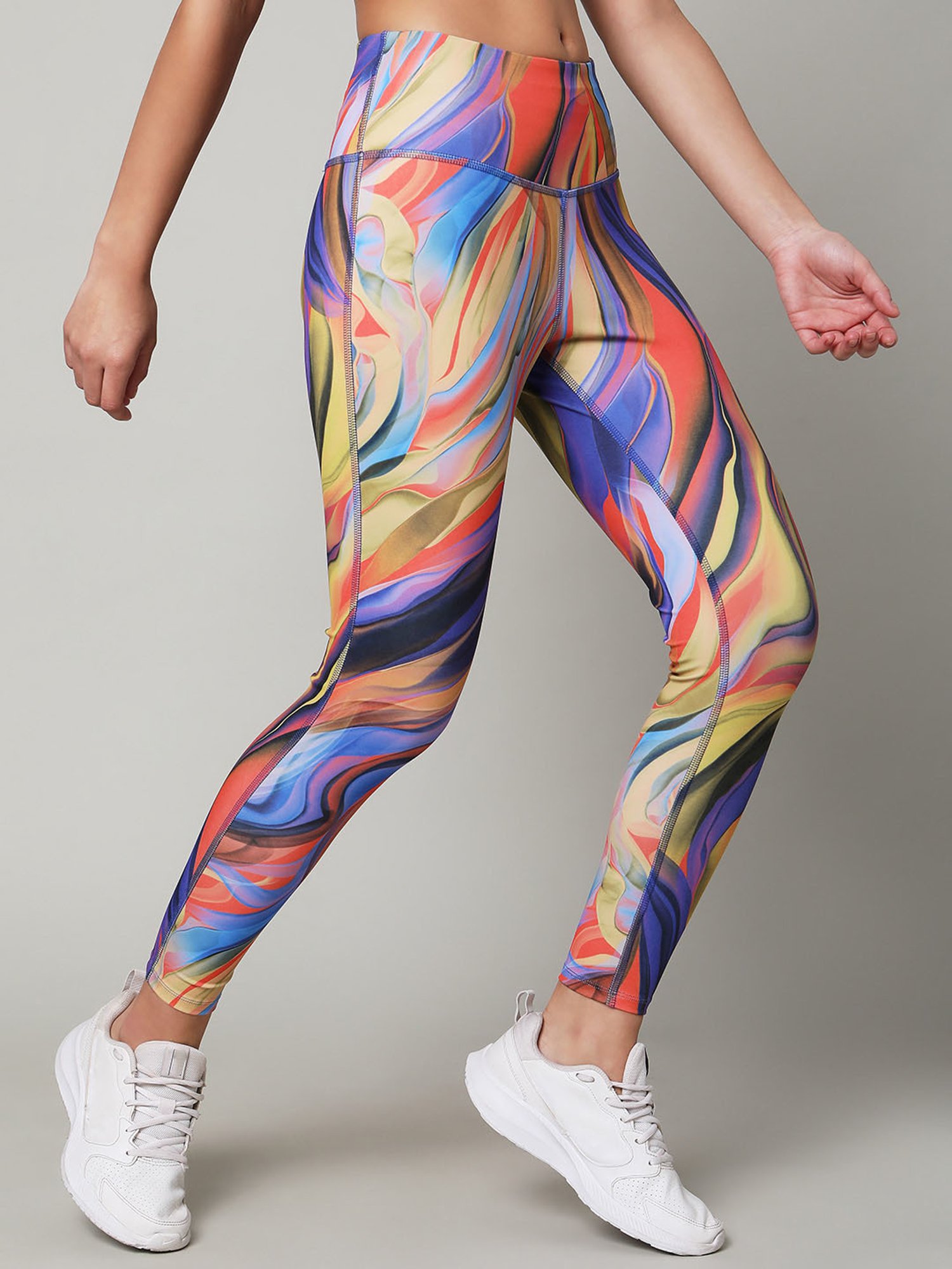SILVERTRAQ Multicolor Printed Leggings