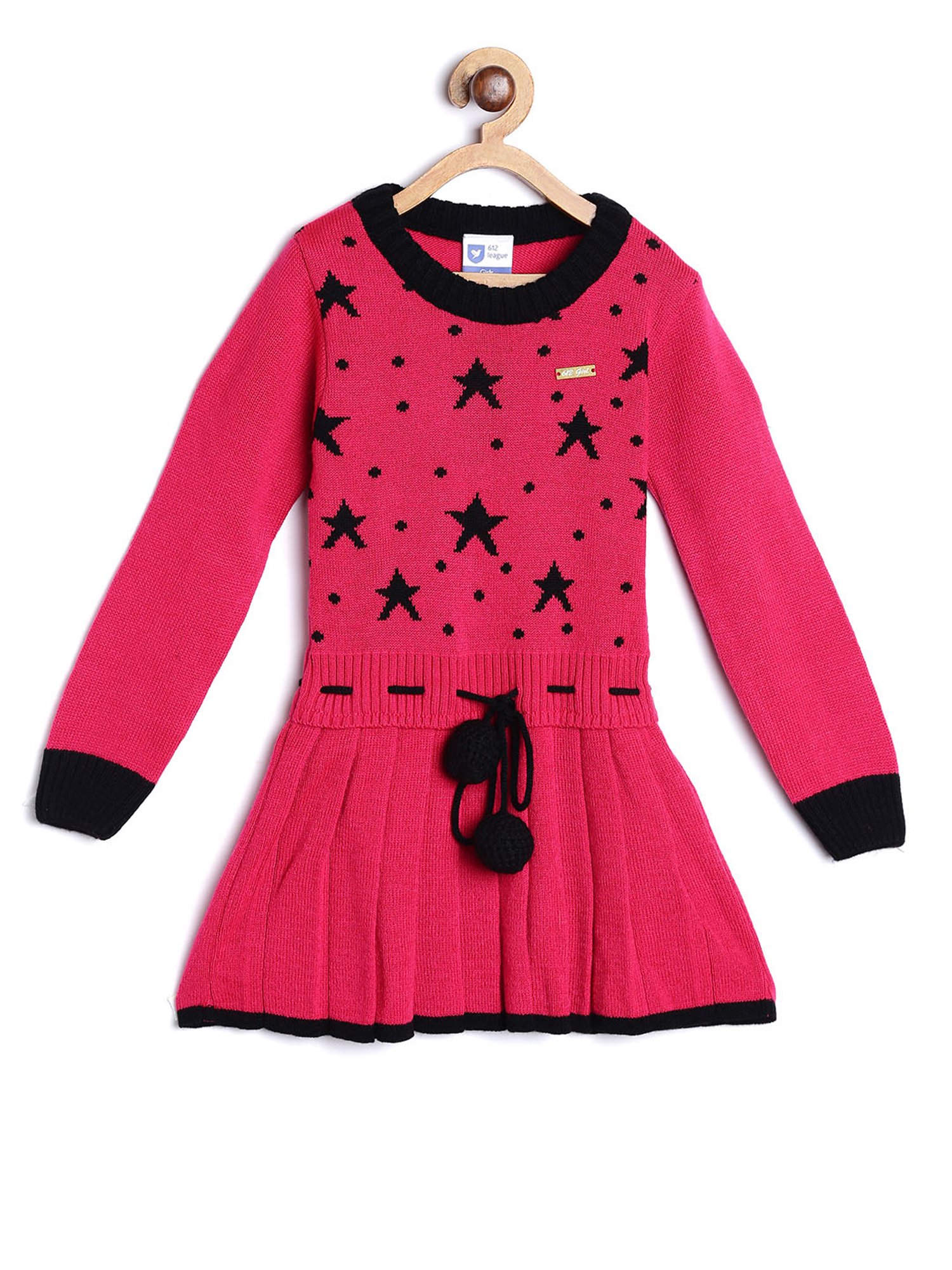 612 League Kids Fuchsia Embroidered Dress