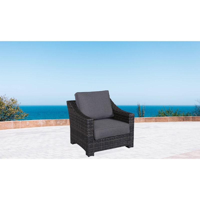 Bora Bora Wicker Patio Club Chair - Gray - Teva