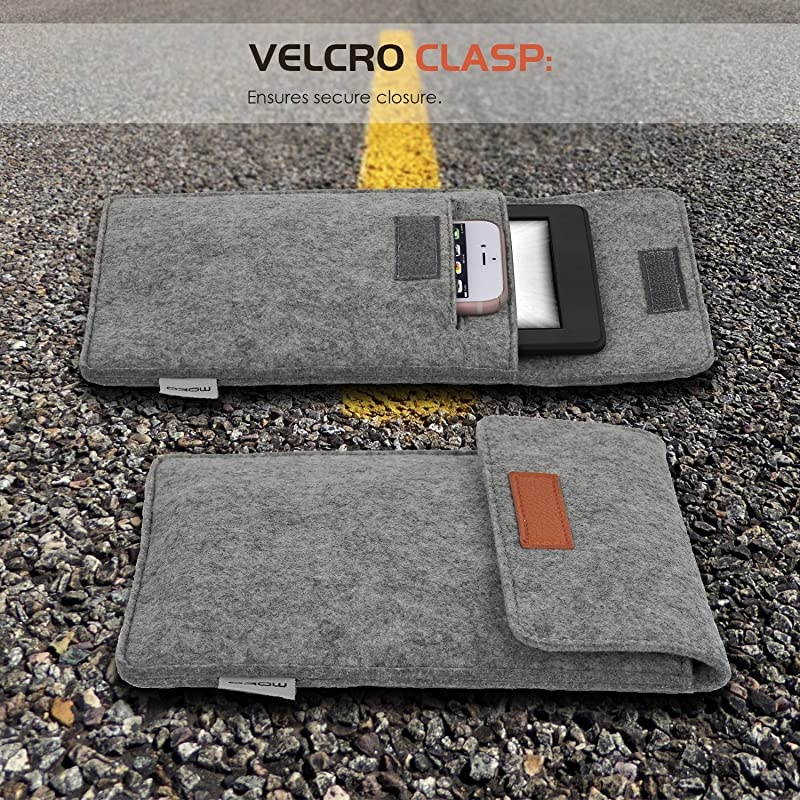 Sleeve for Kindle PaperwhiteKindle Voyage Protective Felt Cover Case Pouch Bag for  Kindle PaperwhiteVoyageKindle8th Gen 2016 Kindle Oasis 6Inch EReader Light Gray