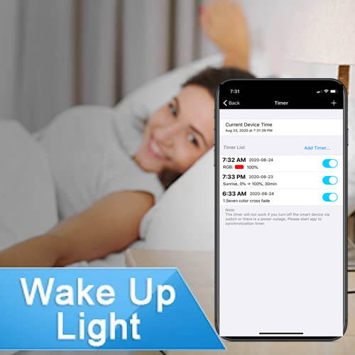 MagicLight Smart Light Bulb (60w Equivalent), A19 7W Multicolor 2700k-6500k Dimmable WiFi LED Bulb, Compatible with Alexa Google Home Siri IFTTT
