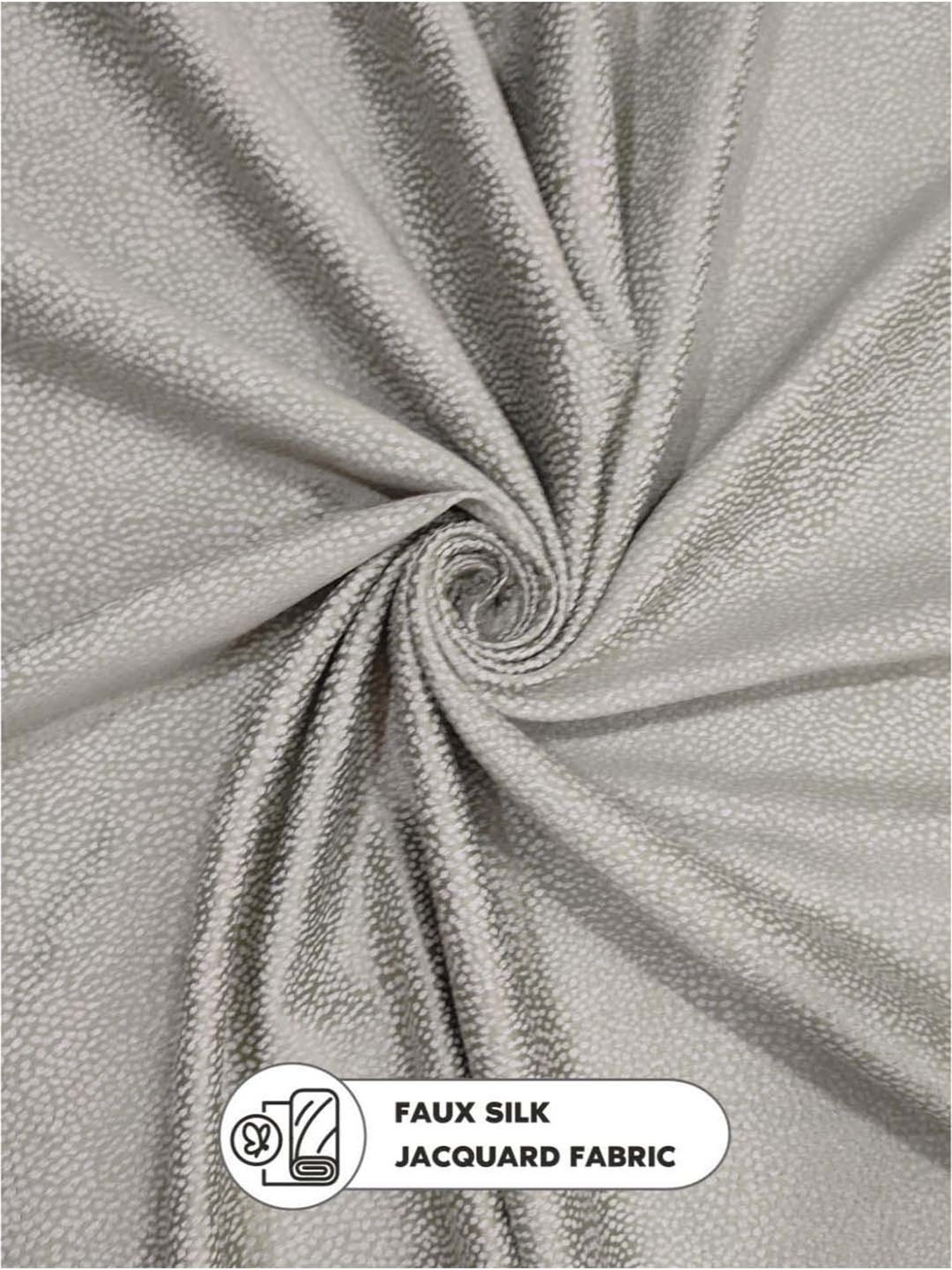 Bianca Tremezzo Grey Faux Silk 7 Ft. Door Curtain - Set of 2