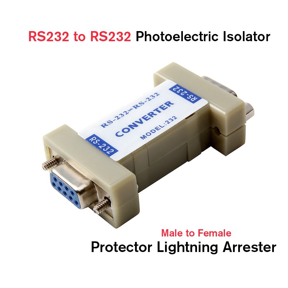 RS232 to RS232 Photoelectric Isolator Converter Serial Port Protector Lightning Arrester