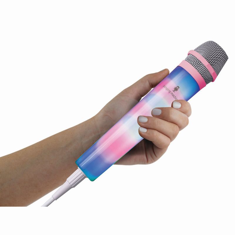 Singing Machine Disco Lights Wired Microphone - Pink