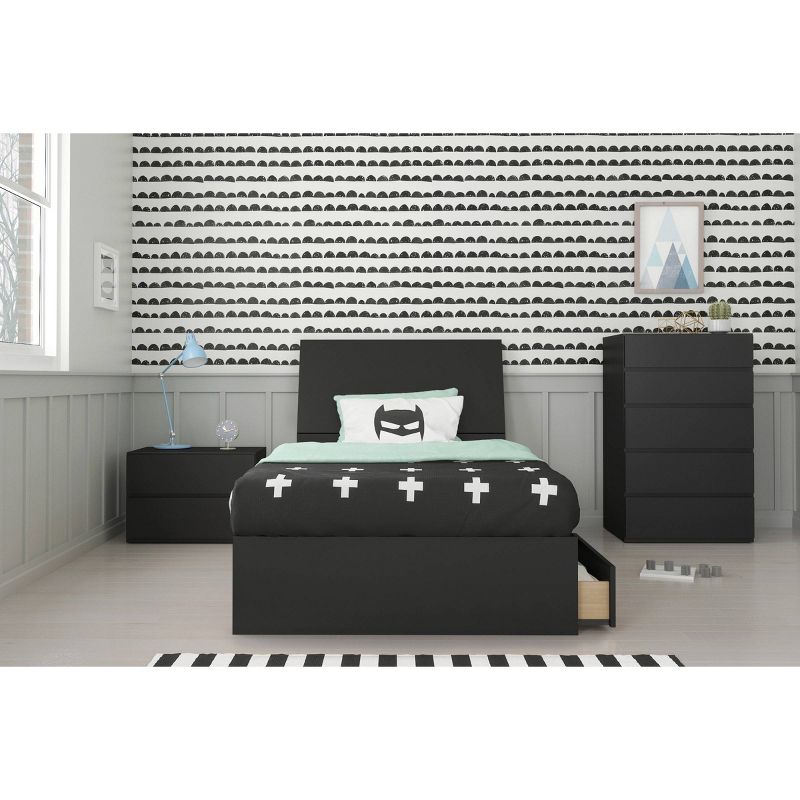 4pc Twin Epik Bedroom Set Black - Nexera