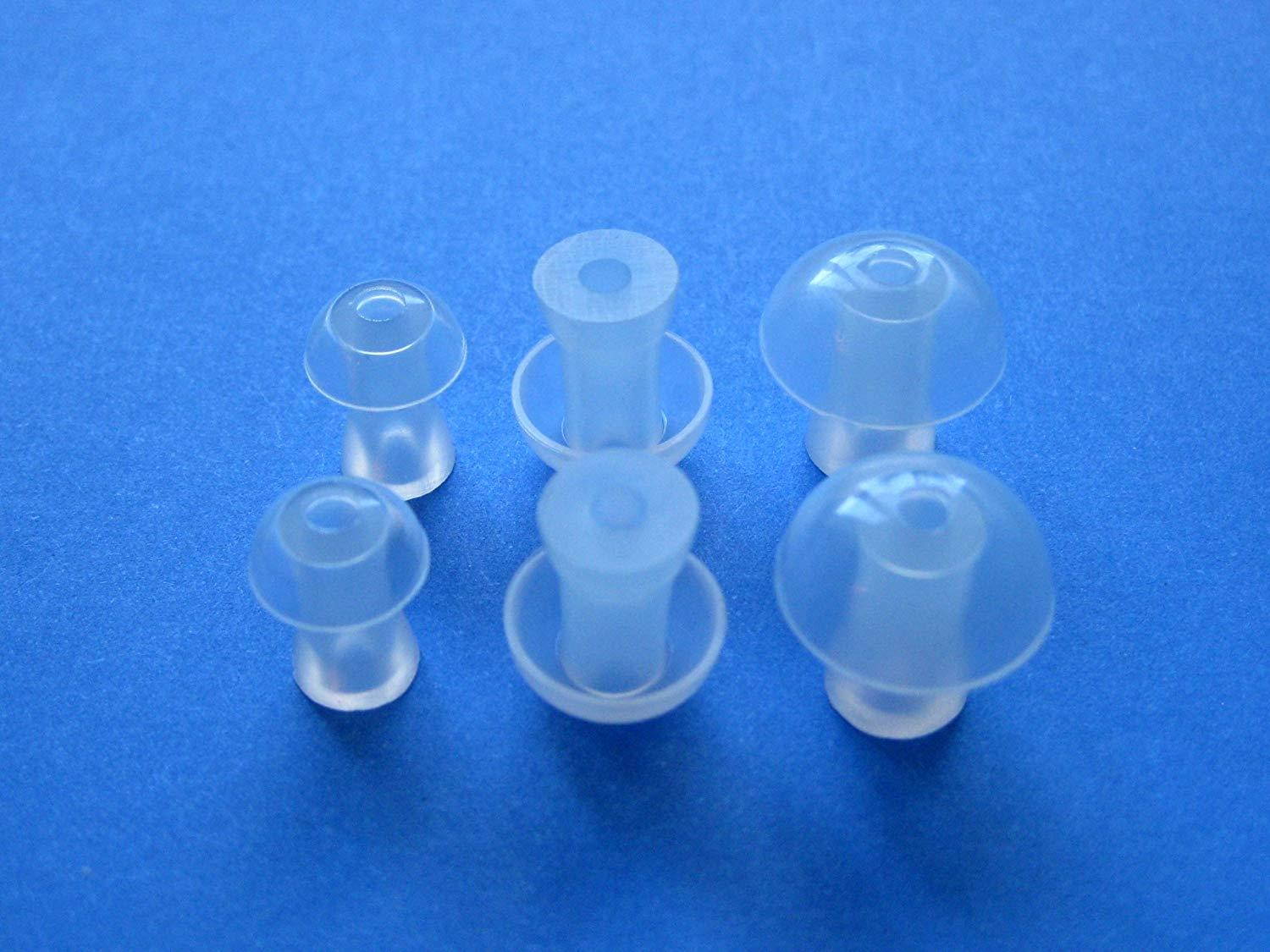 6 pcs S/M/L Soft Replacement Mushroom Domes Eartips Earbuds for Shure SE Series: SE110 SE115 SE210 SE315 SE420 SE425 SE530 PTH SE535 and Shure E3c E4c E4G E5c I3C i4c SCL3 SCL4 SCL5 In Ear Earphones