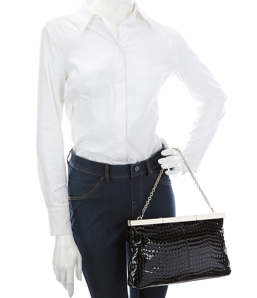 Kate Landry Satin Buckle Clutch Bag