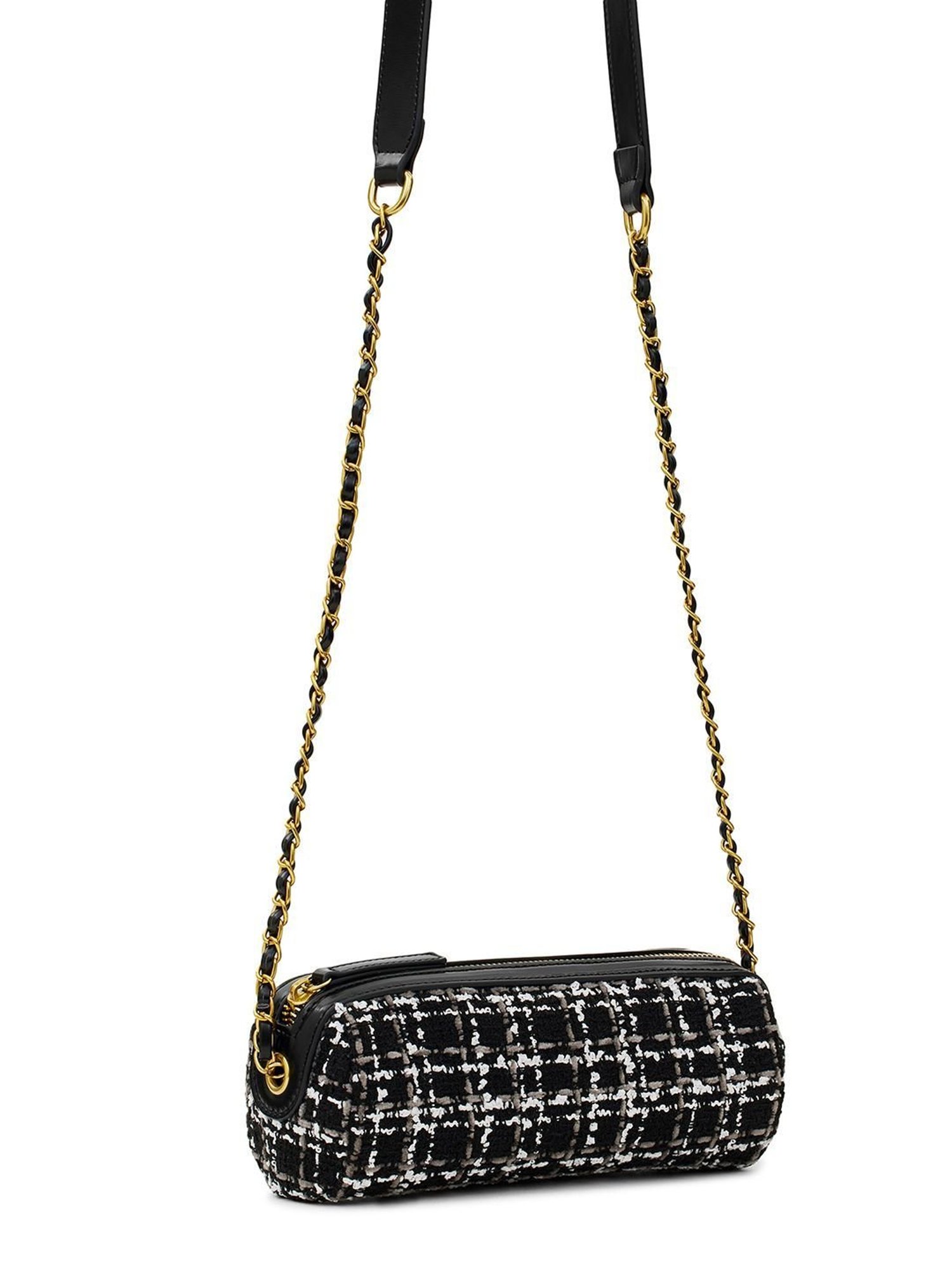 Miraggio Nova Black Small Textured Cross Body Bag