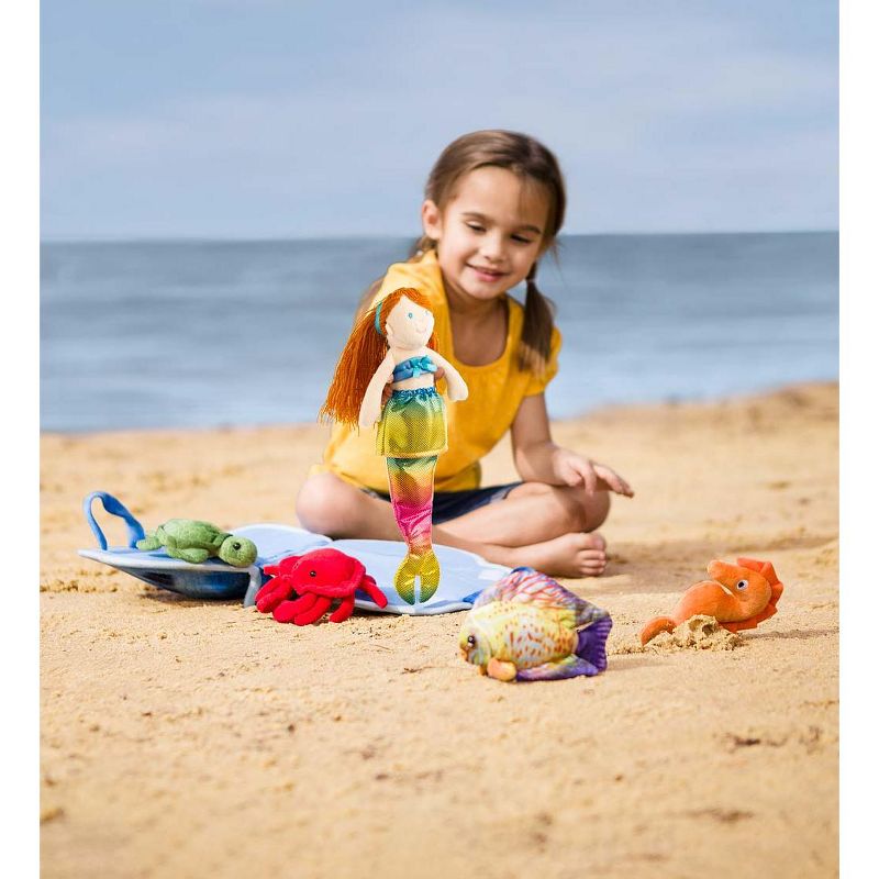 Magic Cabin - Plush Mermaid & Friends Traveling Play Set for Kids Imaginative Play