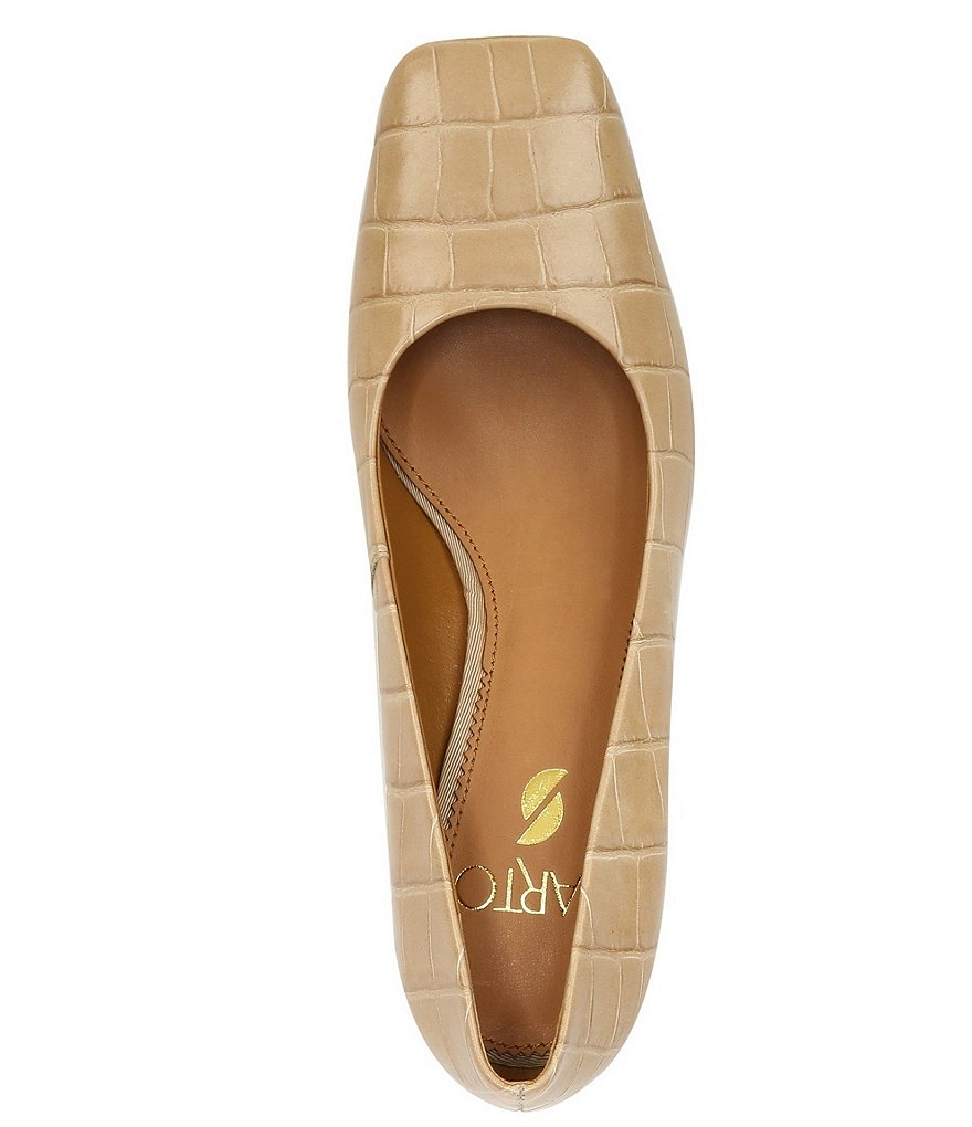 Sarto by Franco Sarto Graciana Croco Print Leather Square Toe Pumps