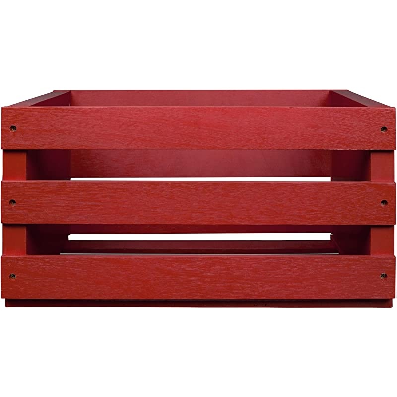 AC1004ARE Record Storage Crate Holds up to 75 Albums Red