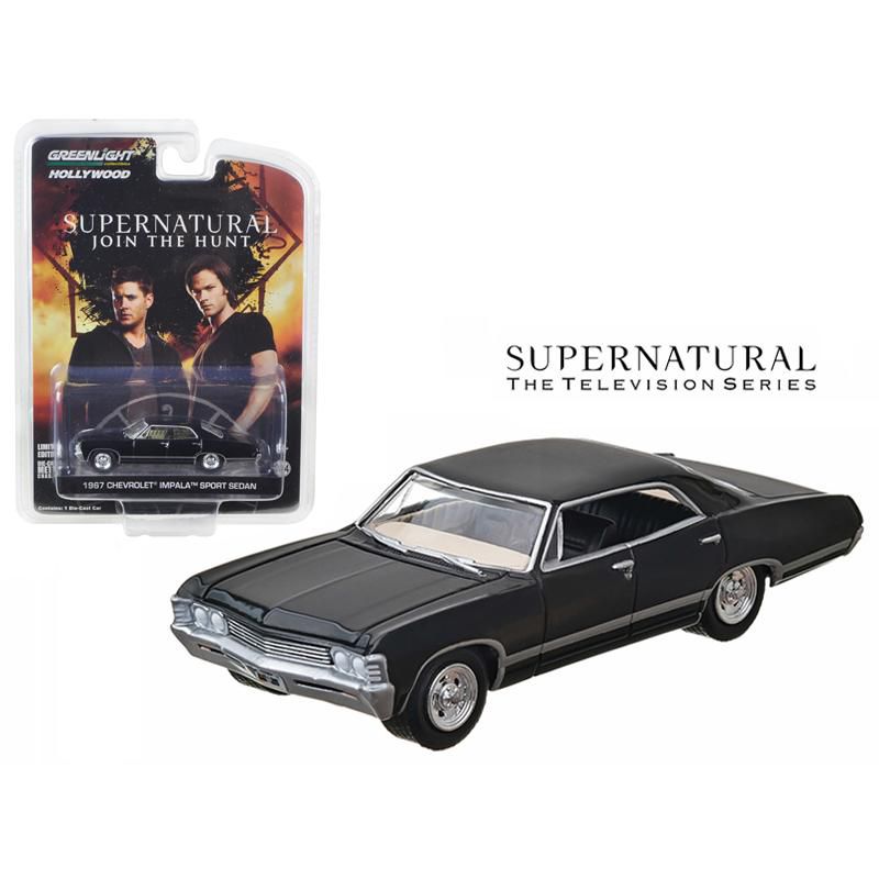 1967 Chevrolet Impala Sport Sedan Black "Supernatural" (2005) TV Series 1/64 Diecast Model Car by Greenlight