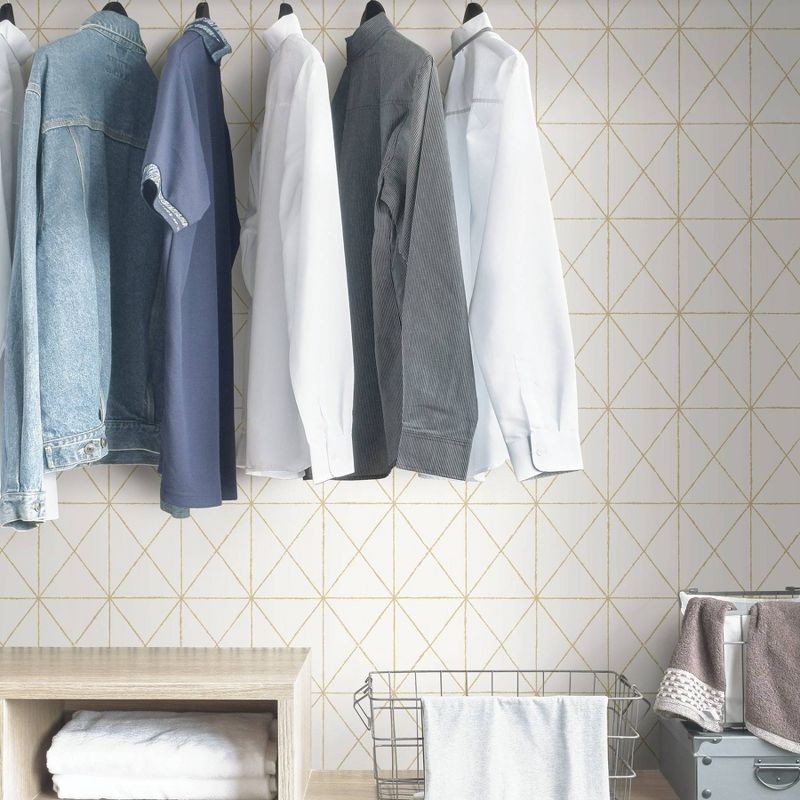 NuWallpaper Get In Line Peel & Stick Wallpaper