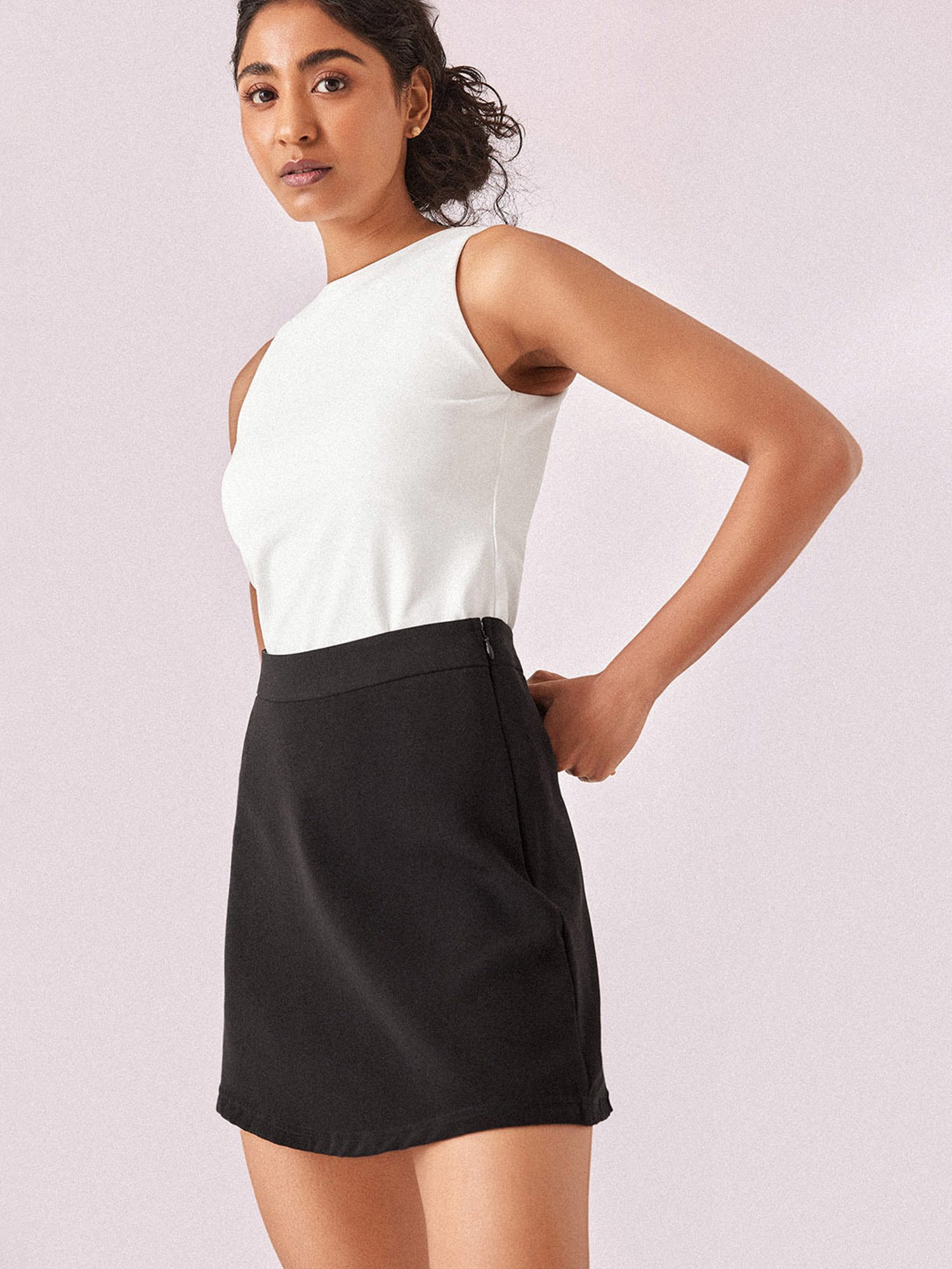 The Label Life Black A-Line Mini Skirt