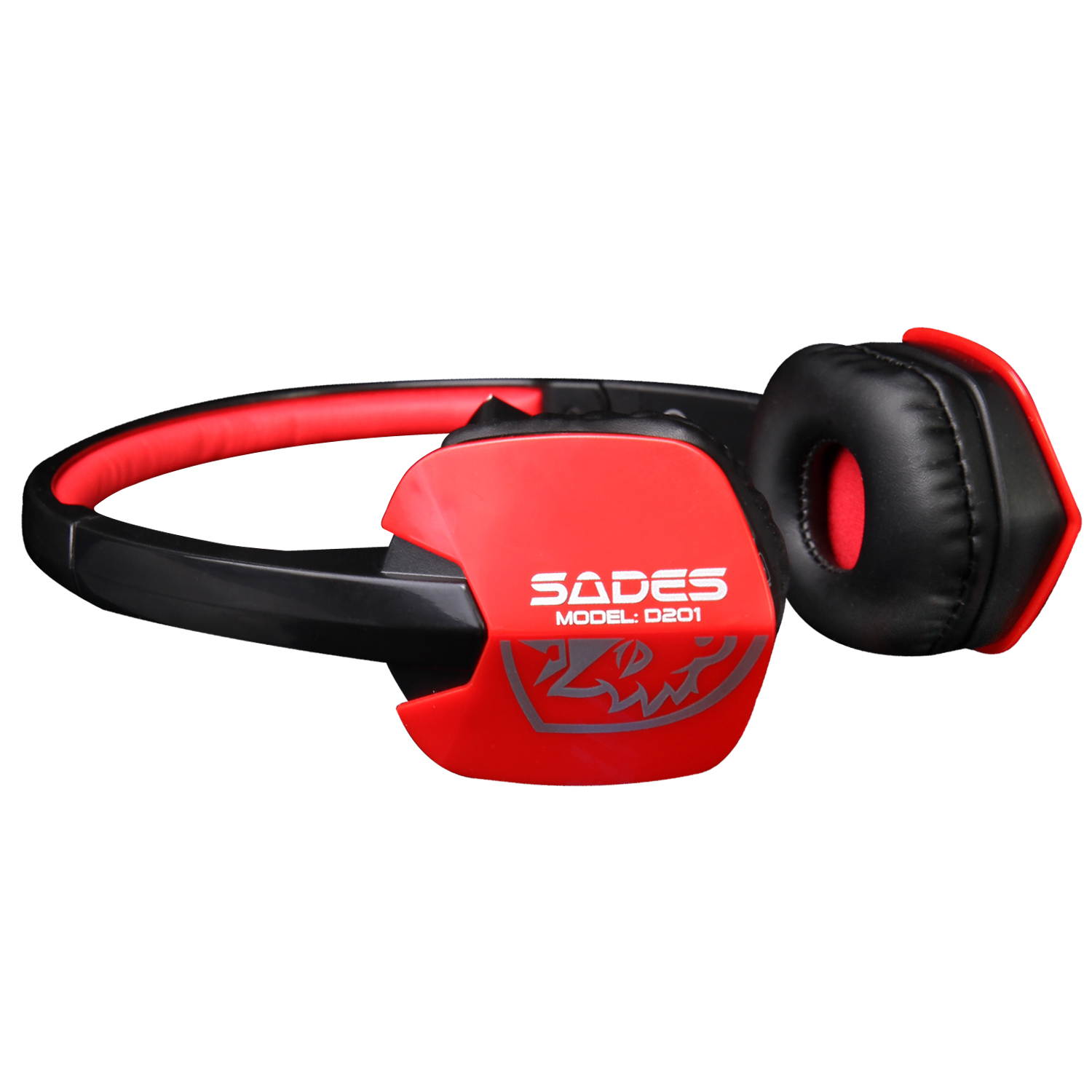 Sades D201 4.1 Bluetooth Headset Stereo Gaming Headphones with Mic Jack on Ear for PC Laptop and Other Smart Phones(Black/Red)