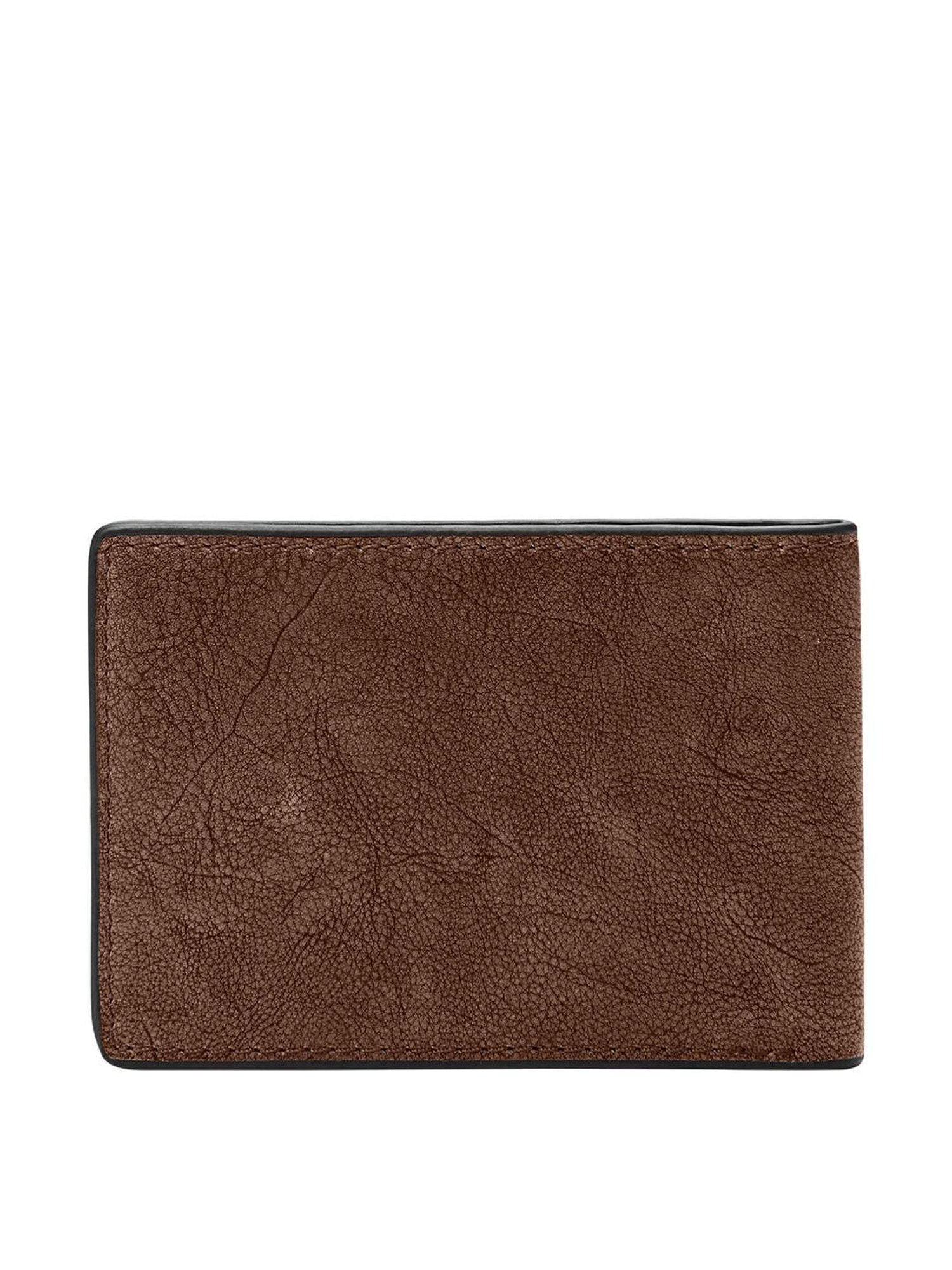 Fossil Steven Brown Solid Bi-Fold Wallet for Men