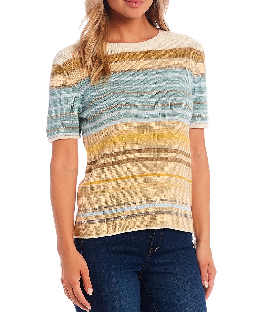 Pendleton Short Sleeve Stripe Sweater Tee