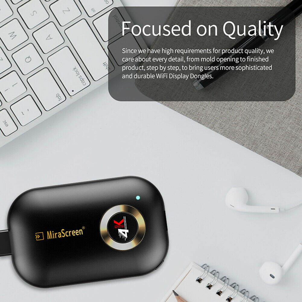 MiraScreen Miracast 1080P DLNA WiFi Display Receiver Wireless HDMI TV Dongle 2.4G/5.8G