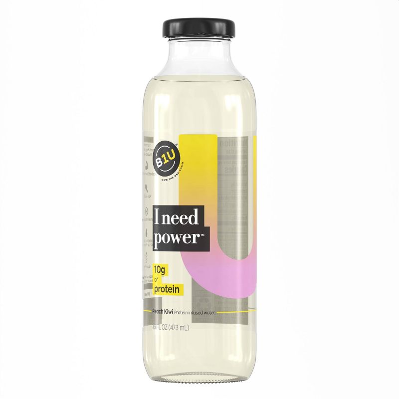 B1U Peach Kiwi Functional Protein Water - 16oz