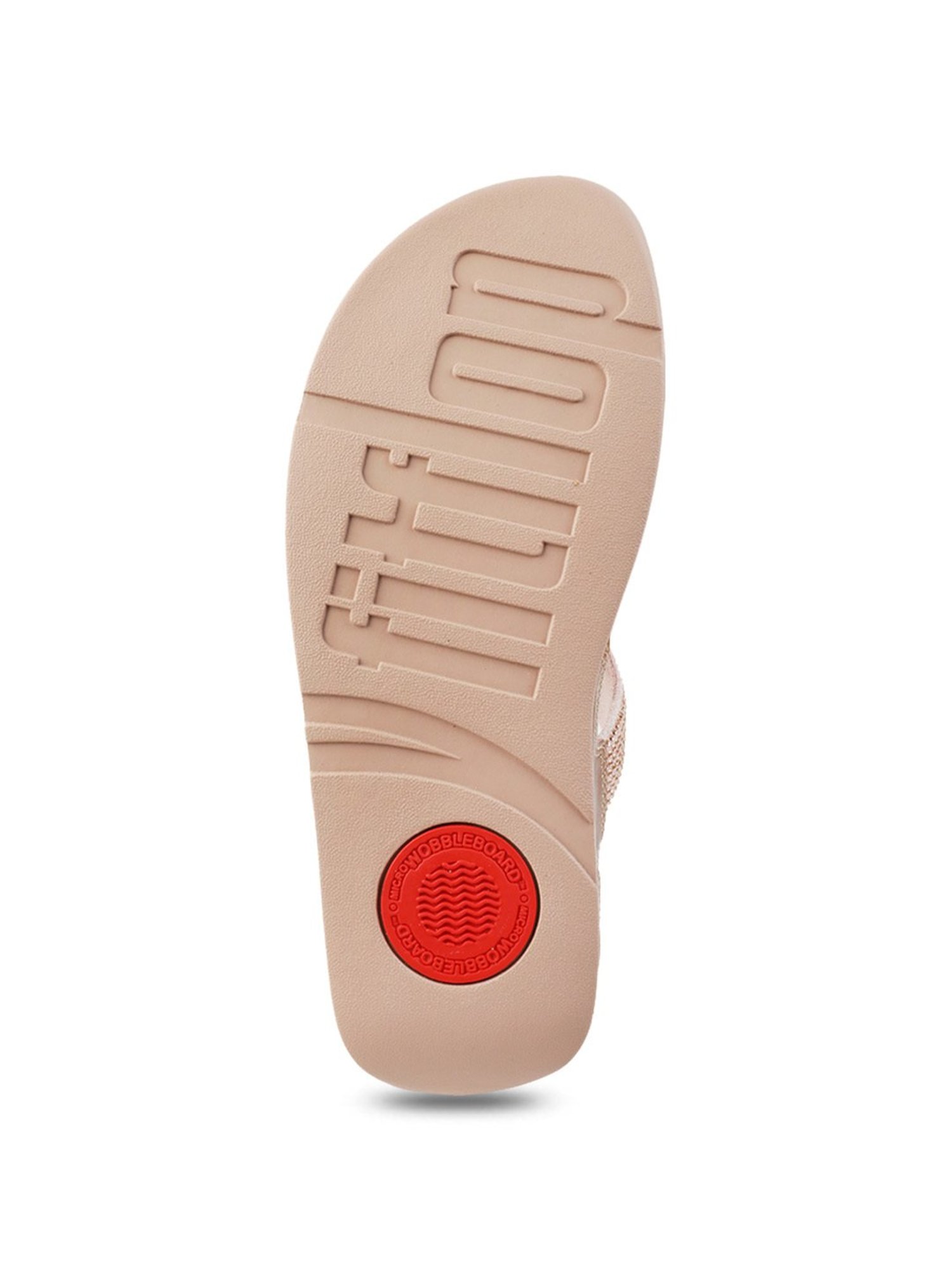 FitFlop Women's Rose Gold Thong Wedges