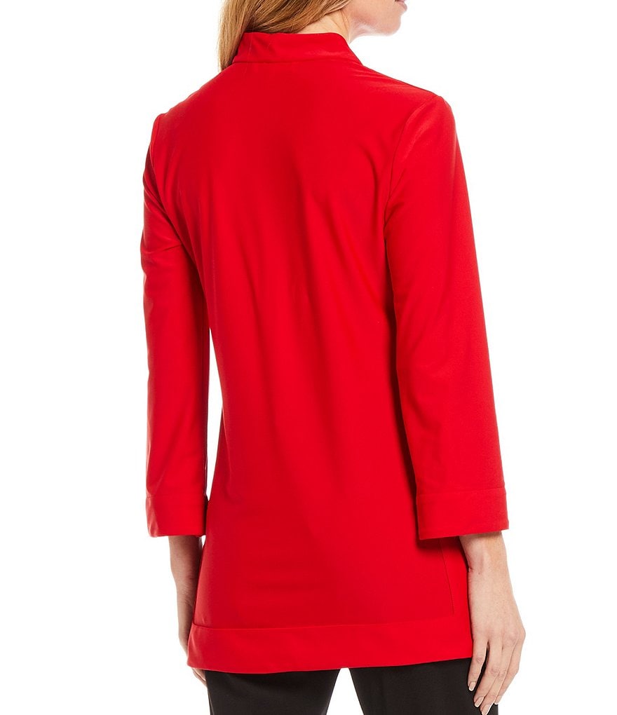 Jude Connally Chris Long Sleeve Collared V-Neck Knit Tunic