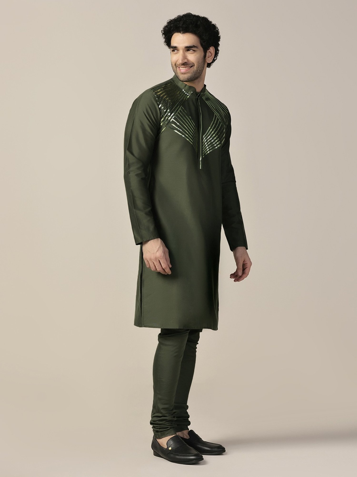 Sanwara White Regular Fit Chikankari Kurta & Churidar Set