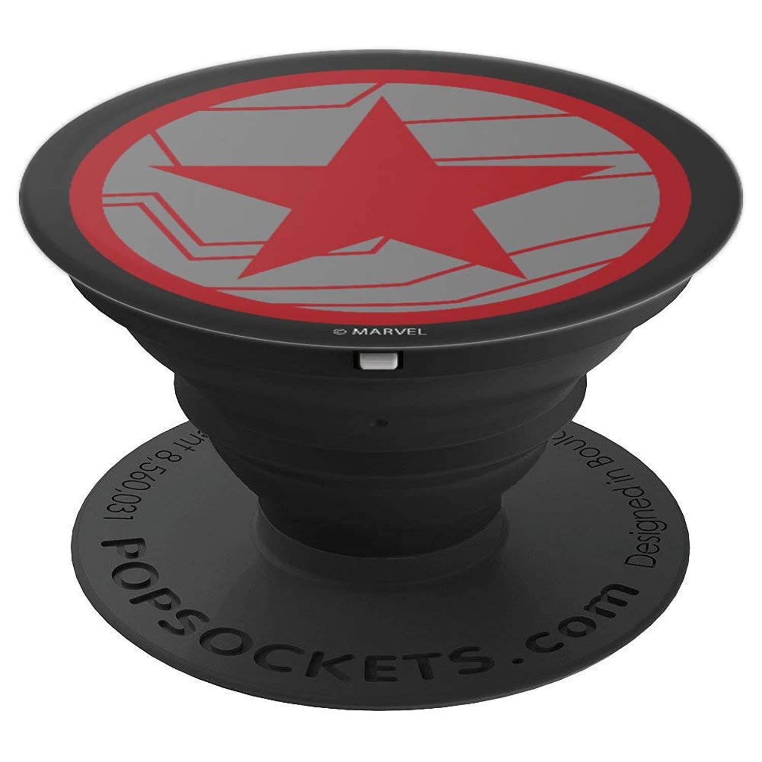 Marvel Avengers Winter Soldier Logo PopSockets Grip and Stand for Phones and Tablets