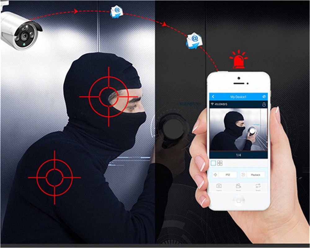 SUNSEE DIGITAL 4CH 1080P 7"LCD Screen Monitor CCTV Camera Wireless NVR Kit Security Surveillance System IP Camera Set DIY Home cctv