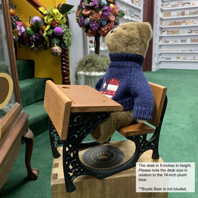 Home Decor 9.0" School Desk Iron Wood Displayer  -  Decorative Figurines