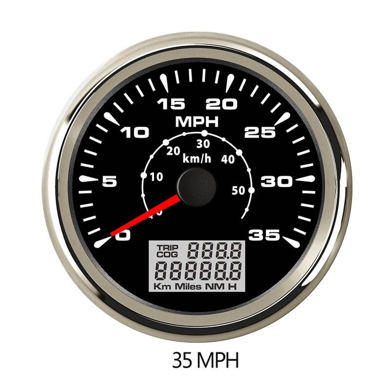 85MM Speedo GPS Speedometer Odometer Boat Speed Meter 0-35 mph with sensor for Yacht water-proof 8 color Backlight