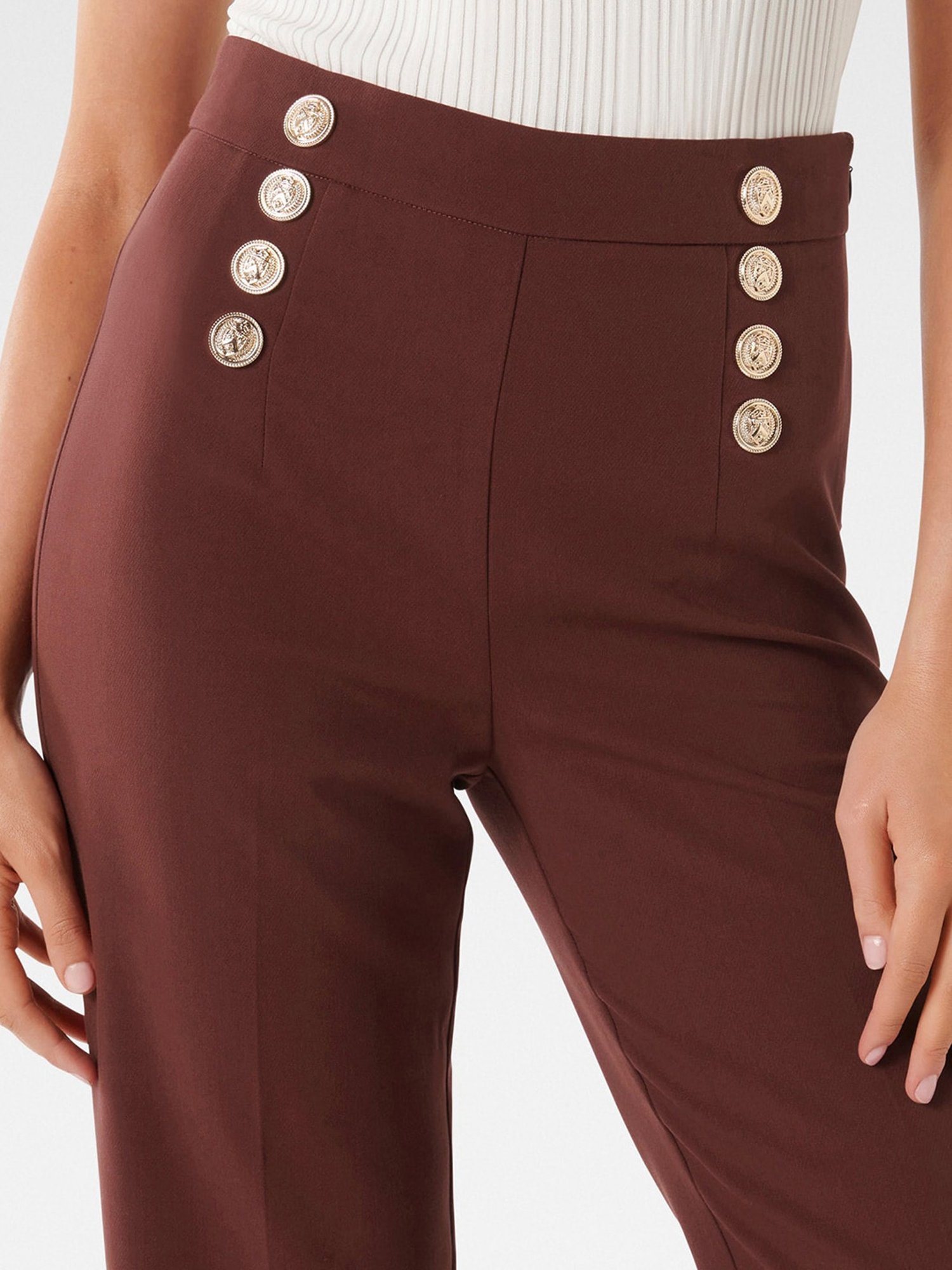 Crozo By Cantabil Black Checks Regular Fit Mid Rise Trousers