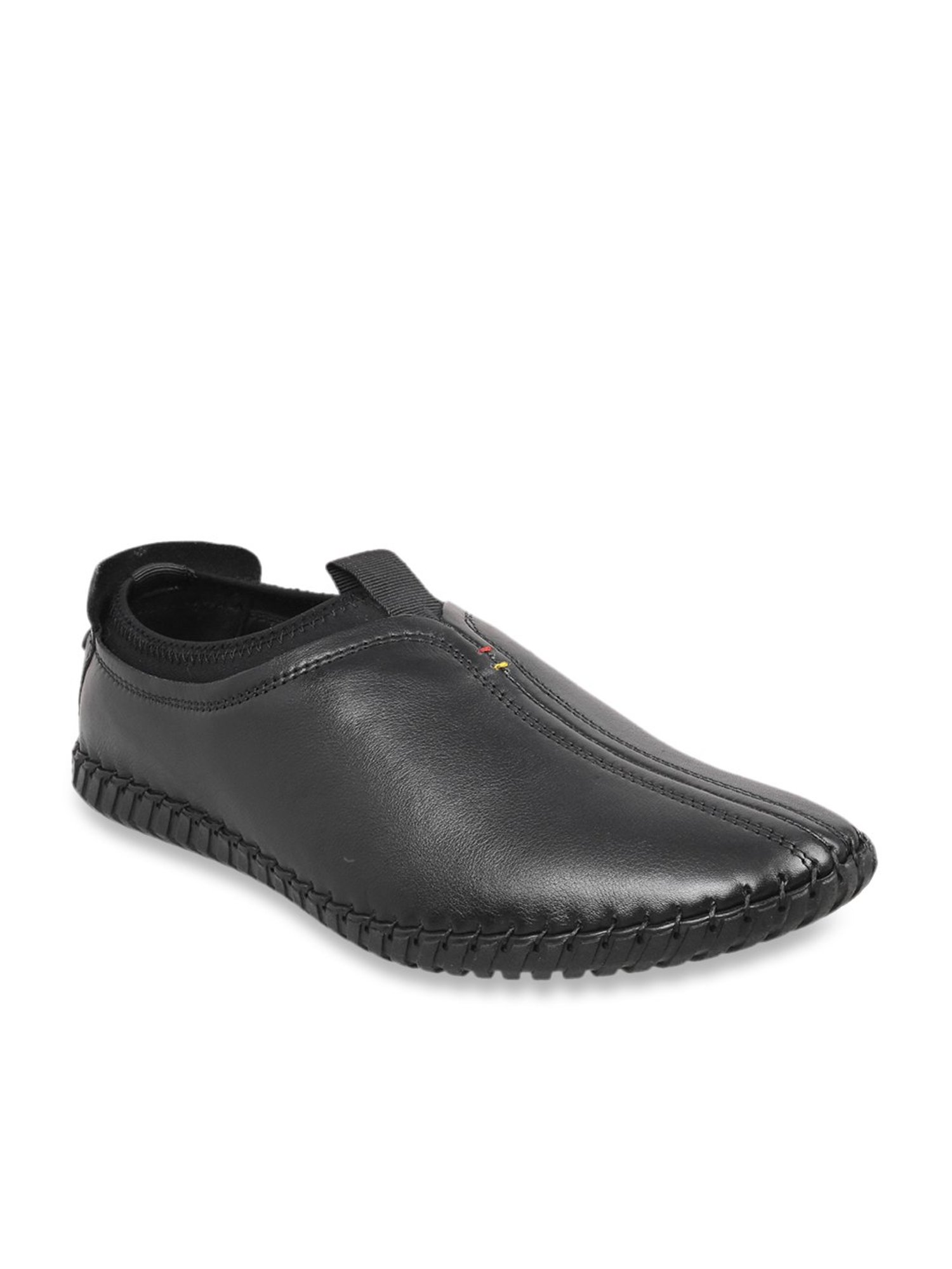 Mochi Men's Black Casual Slip-Ons