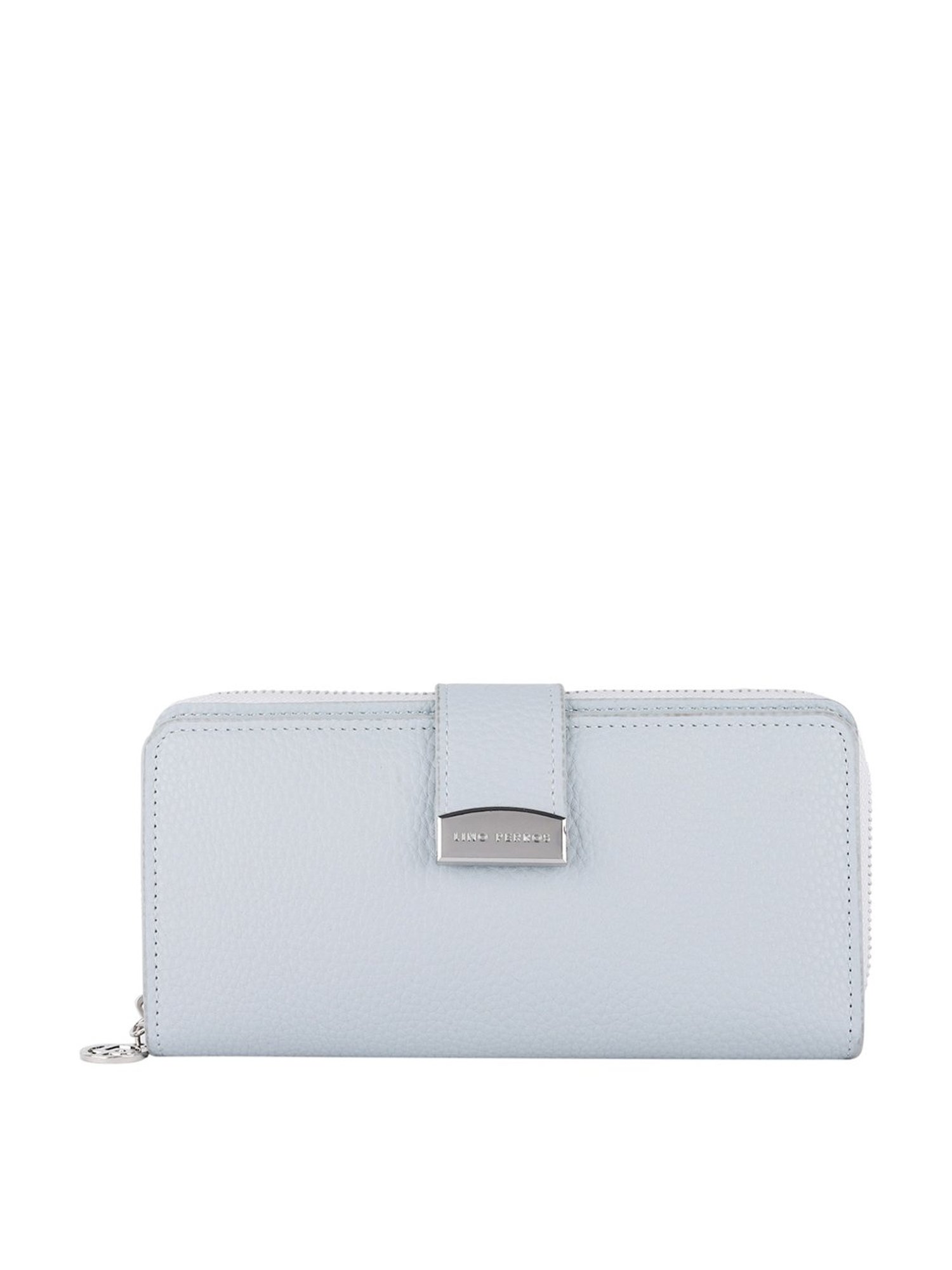 Lino Perros Blue Solid Bi-Fold Wallet for Women