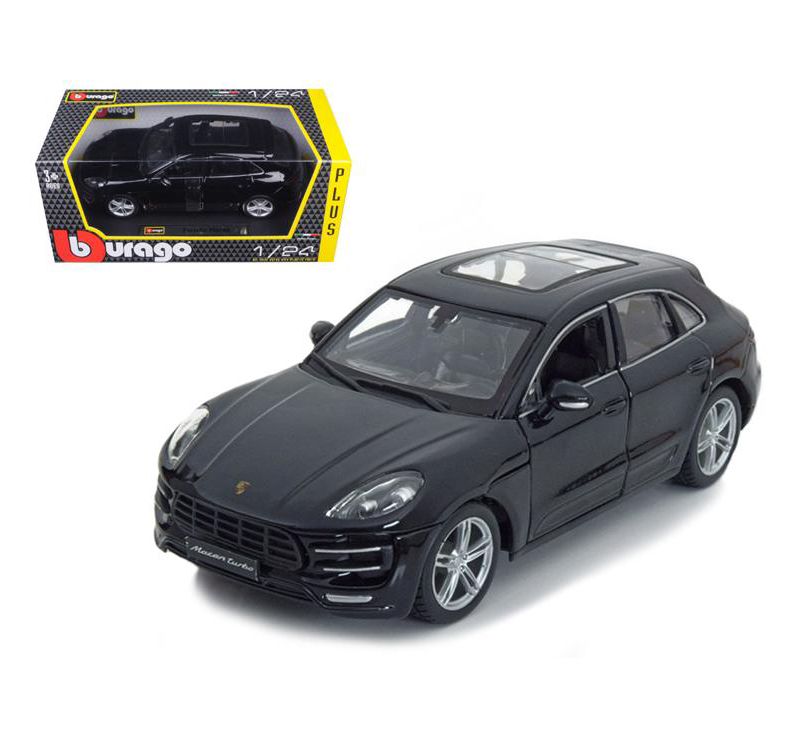 Porsche Macan Turbo Black 1/24 Diecast Model Car by BBurago