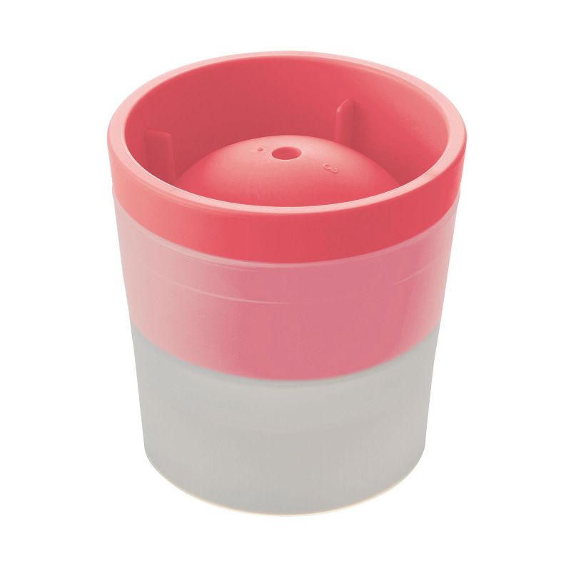 Like-It Ice Ball Maker 60 Millimeter Polypropylene Quick and Easy Sphere Mold with Soft Lid Perfect for Ice Cream and Sherbet, Pink (4 Pack)