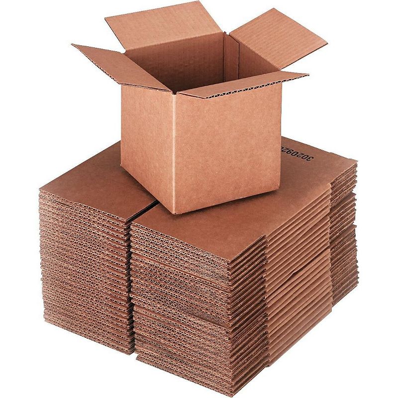 General Supply Brown Corrugated - Cubed Fixed-Depth Shipping Boxes 6l x 6w x 6h 25/Bundle 666