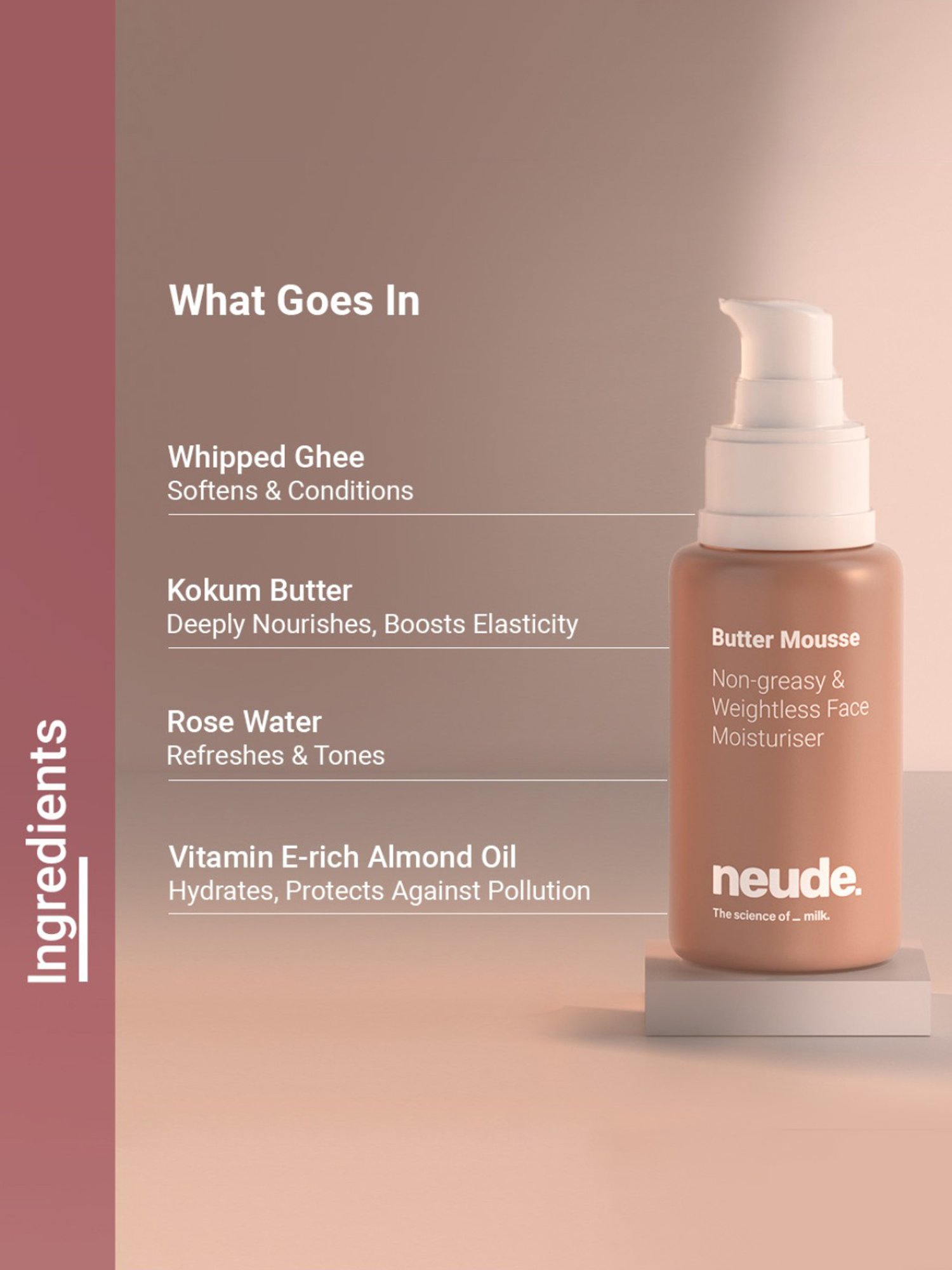 Neude Butter Mousse Non-Greasy & Weightless Face Moisturiser - 50 ml