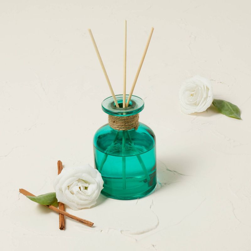 100ml Teal Tropic Oasis Oil Reed Diffuser with 3 Sola Flowers - Opalhouse™ designed with Jungalow™