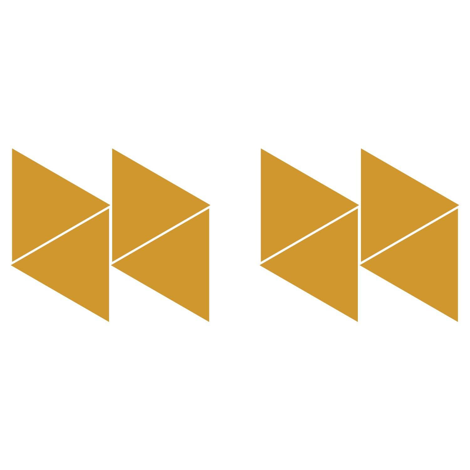 LiteMark 3.5 Inch White Triangle Decals - Pack of 30