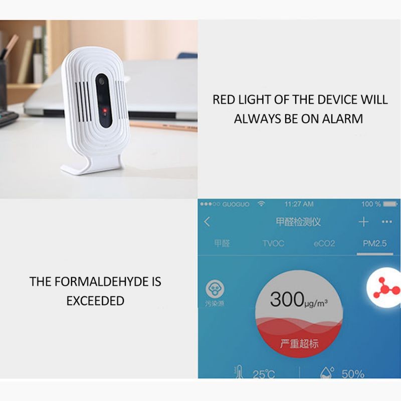 E-NET  WIFI Professional Smog HCHO TVOC PM2.5 CO2 Meter Air Quality Analysis Tester gas Detector Temperature Humidity Monitor(New verison 3.0)