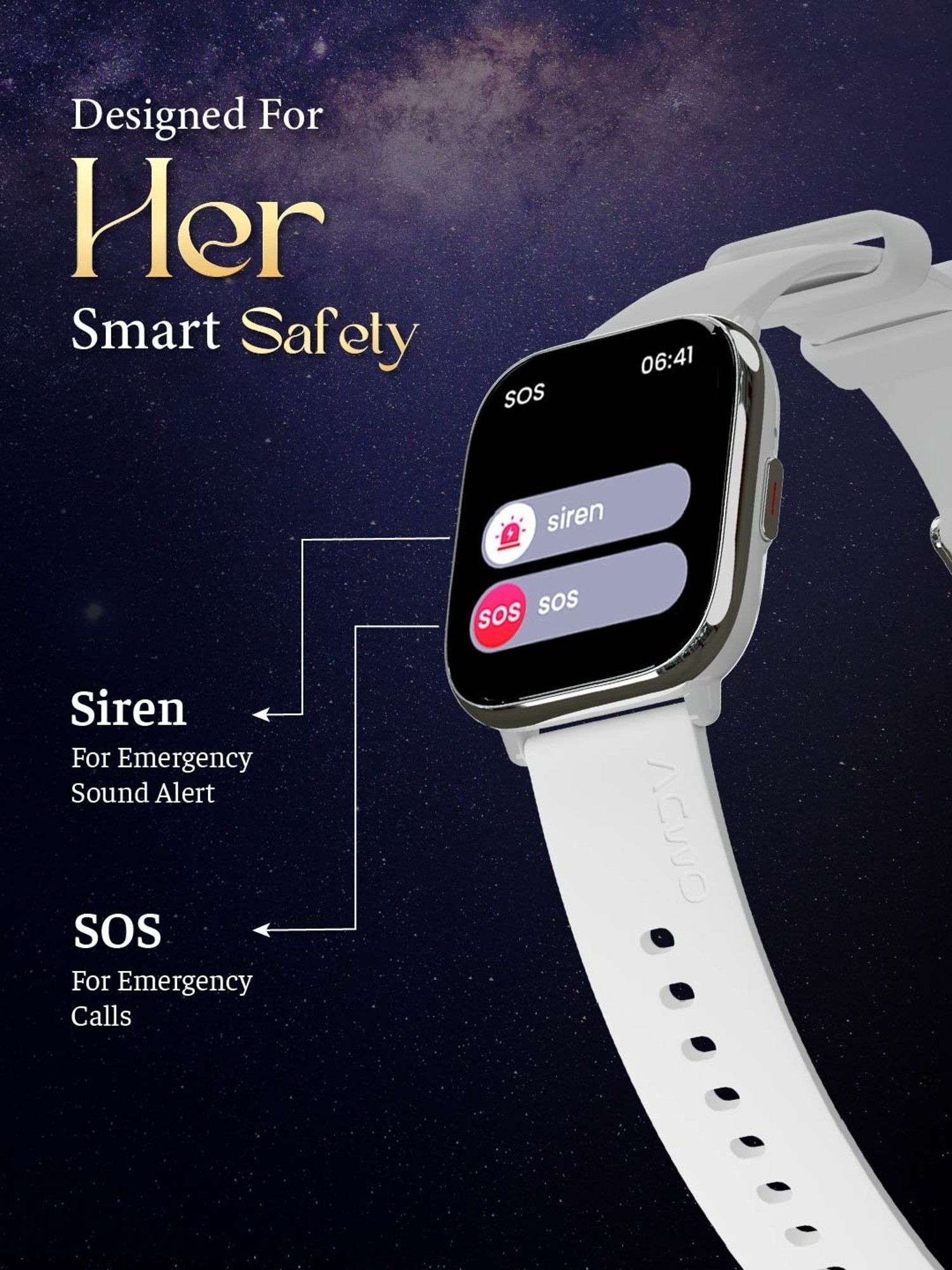 ACwO FwIT Play BT Calling Smartwatch with 1.75 inch TruTouch AMOLED Display (Purple)