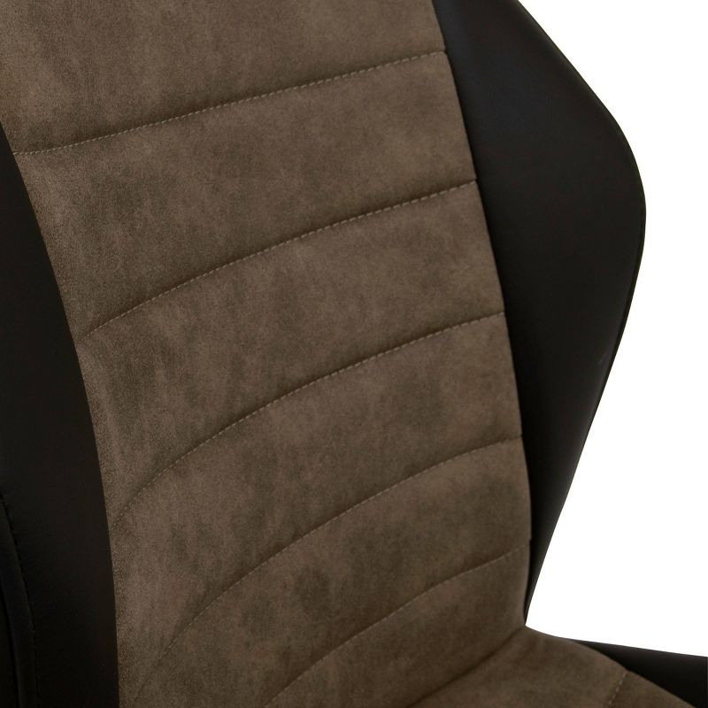 Gladstone Two-Tone Swivel Office Chair Black/Brown - Calico Designs