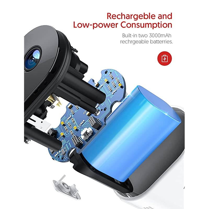 Wireless Security Camera System,1080P Home Security Camera System, Rechargeable Battery 180-Day Battery Life, Face Recognize, IP65 Weatherproof, HD Night Vision, 2-Way Audio, Cloud Service