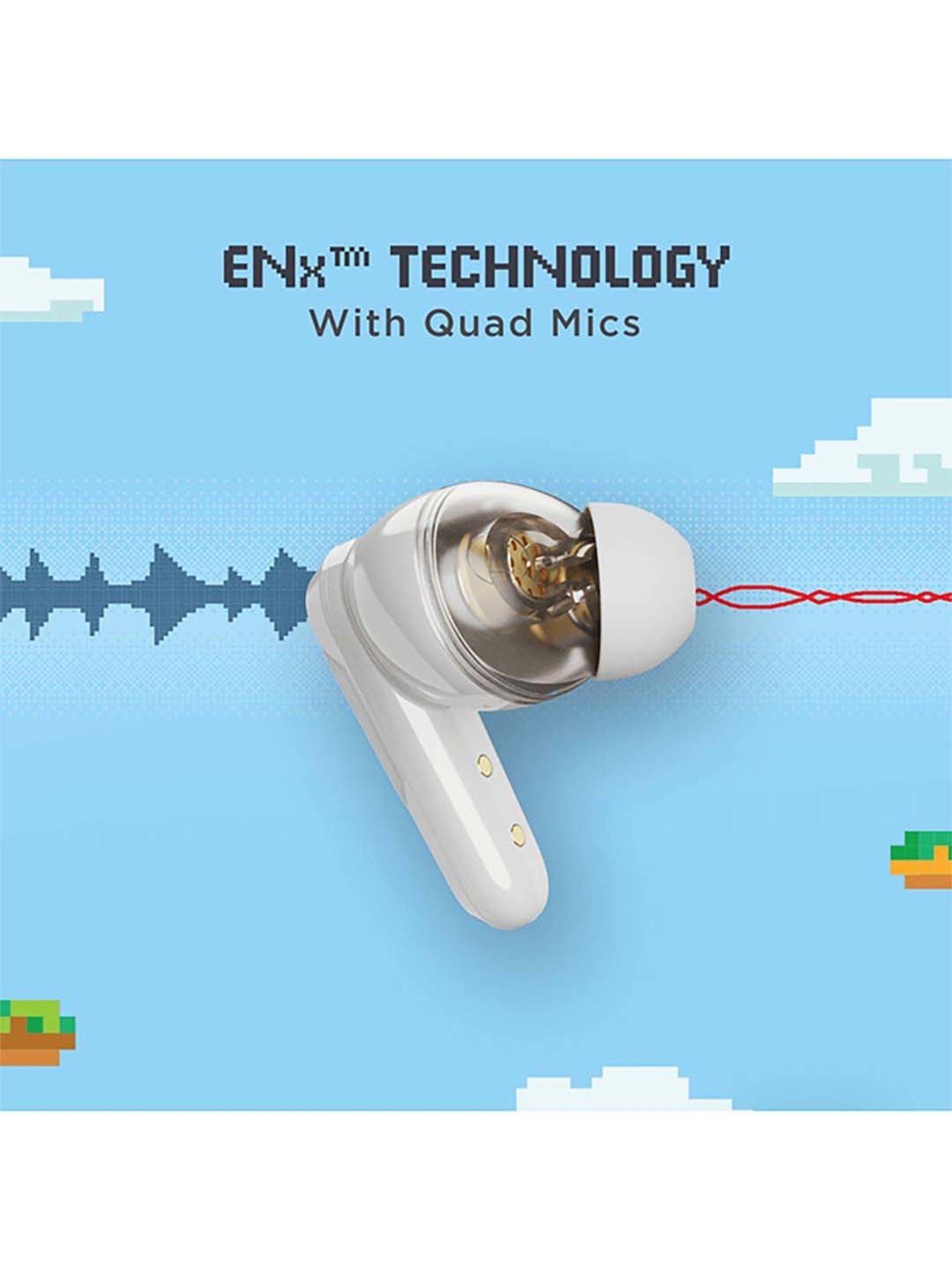 boAt Airdopes 191G Wireless Earbdus Gaming Earbuds with LED Lights on Charging Case (White)